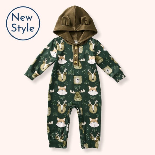 [PREORDER EXTRAS] Into the Woods Collection- Infant Boy Hooded Romper