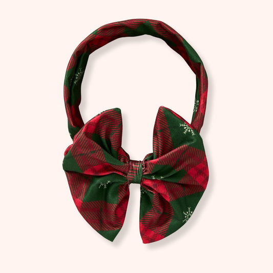 [PREORDER] Christmas Plaid Collection- Matching Bow Headband