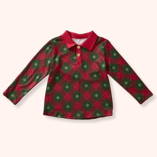 [PREORDER] Christmas Plaid Collection- Boy's Top