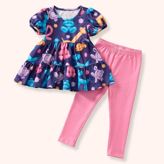[NEW RELEASE] BALLOON FRIENDS COLLECTION- Girl's Top & Leggings Set