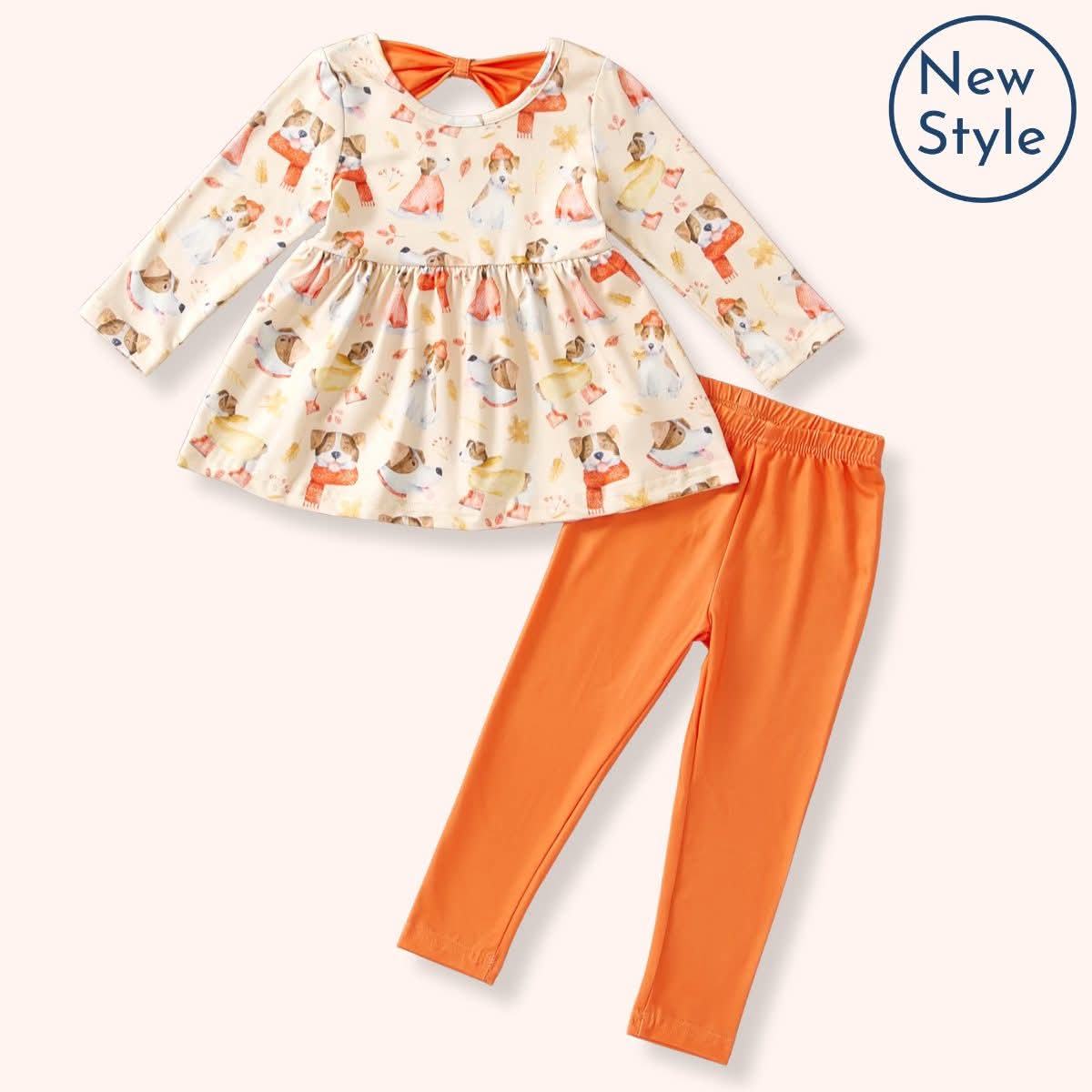[NEW RELEASE] Snuggly Paws Collection- Girl's Top & Pants Set