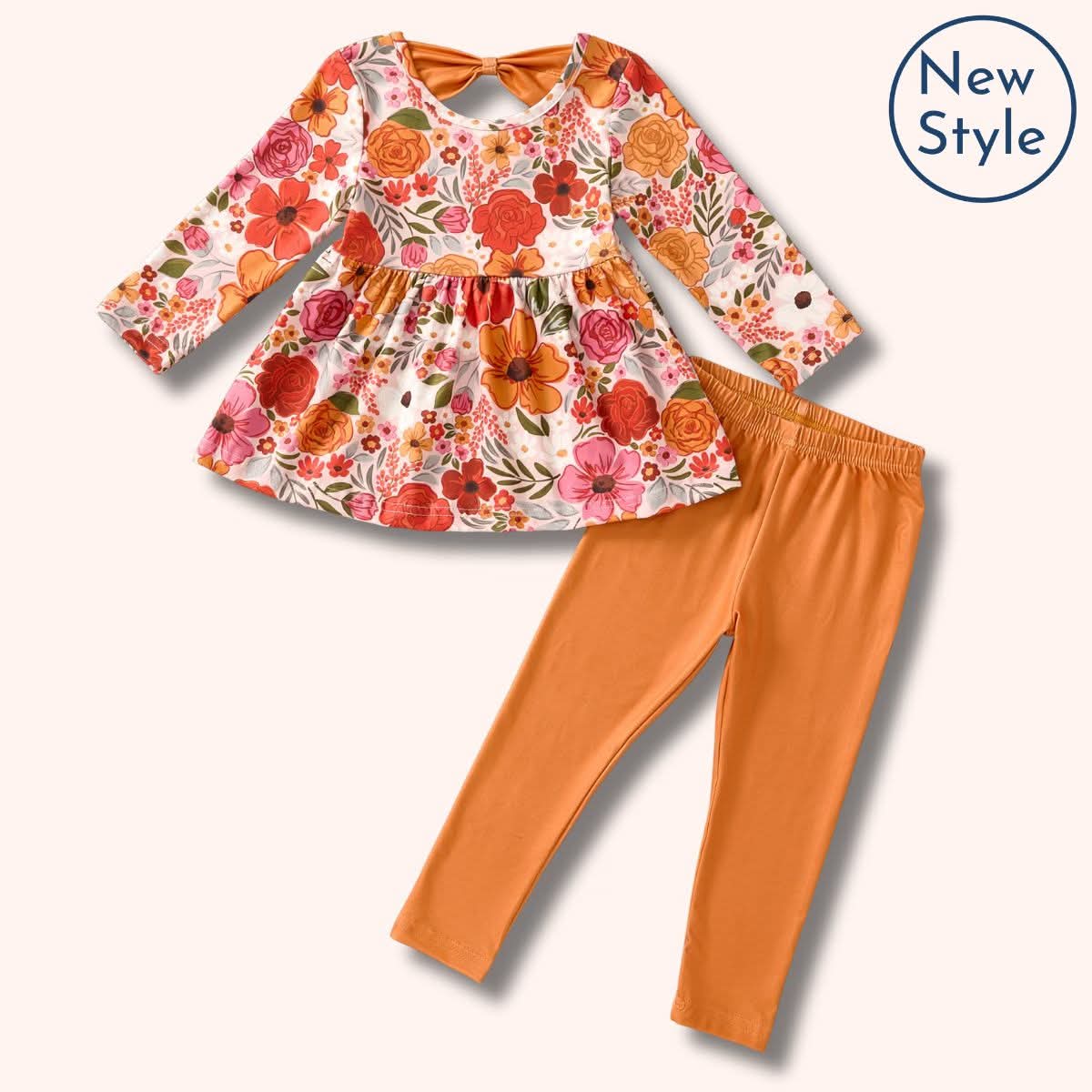 [NEW RELEASE] Rosewood Blooms Collection- Girl's Top & Pants Set