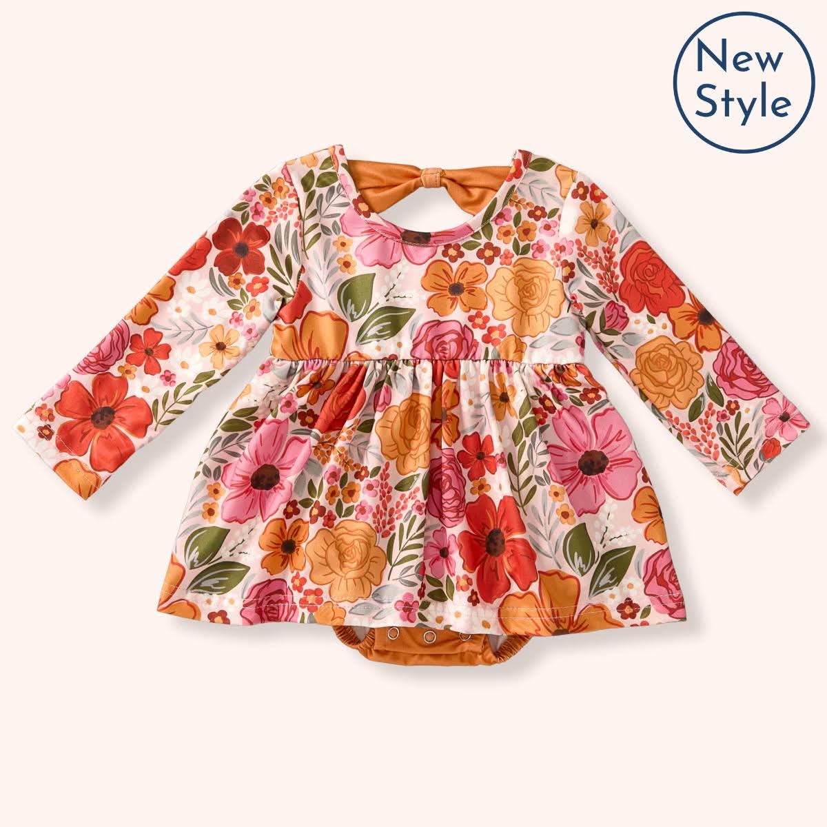 [NEW RELEASE] Rosewood Blooms Collection- Infant Girl Romper