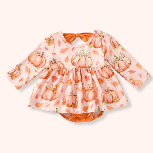[NEW RELEASE] Pretty Pumpkin Collection- Infant Girl Romper