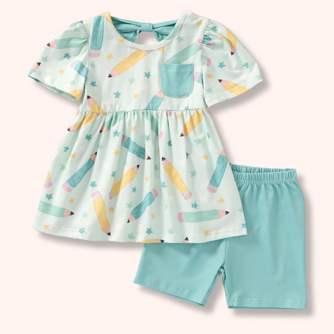 [PREORDER EXTRAS] Ready, Set, Learn! - Girl's Shirt & Shorts Set