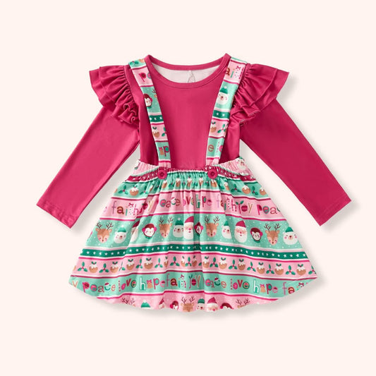 [PREORDER] Tinsel & Tidings Collection- Girl's Top & Skirt Set