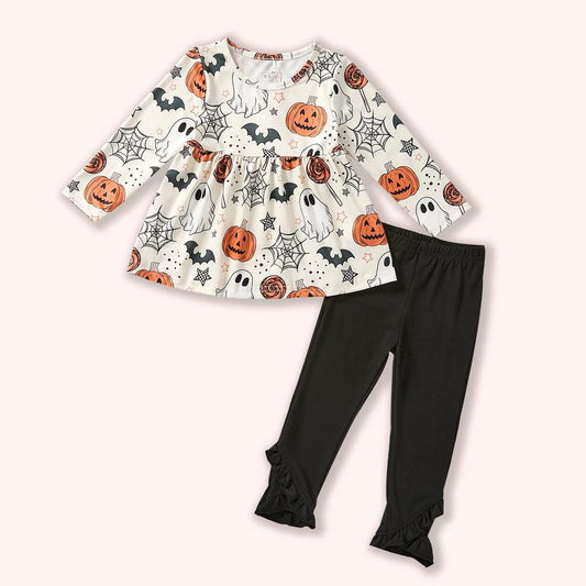 [NEW RELEASE] Frightfully Fun Collection- Girl's Top & Pants Set