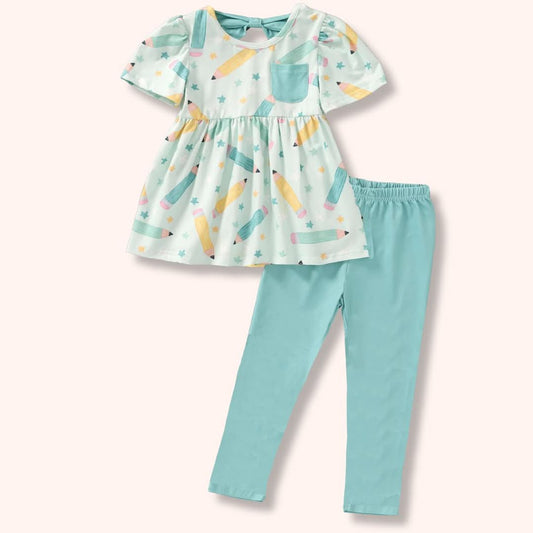 [PREORDER EXTRAS] Ready, Set, Learn! - Girl's Shirt & Leggings Set