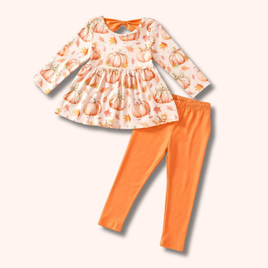 [NEW RELEASE] Pretty Pumpkins Collection- Girl's Top & Pants Set